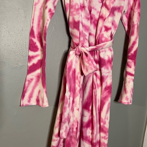 NWT SER.O.YA Gloria Cardigan Dress in White Pink Swirl Tie dye - Picture 9 of 10
